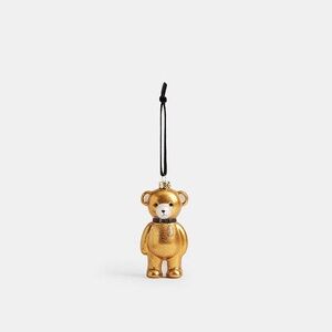 Coach Shimmering Gold Bear Ornament